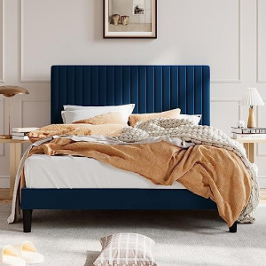 Full Size Upholstered Platform Bed Frame